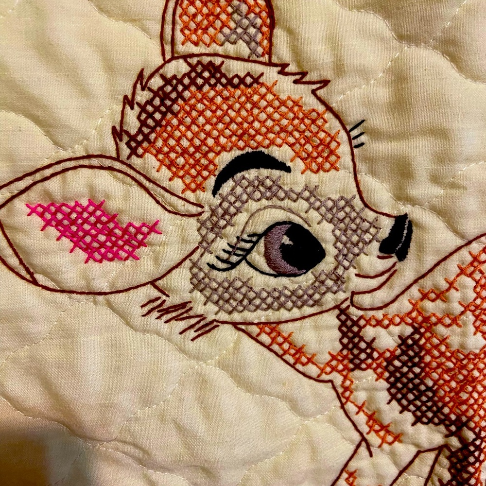 Vintage Disney Bambi baby blanket cross stitch design - Picture 6 of 10